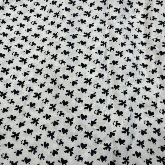 All Saints Mens White W/ Black Hearts Shorts Sleeve Button Up Shirt Size Medium - Picture 6 of 6